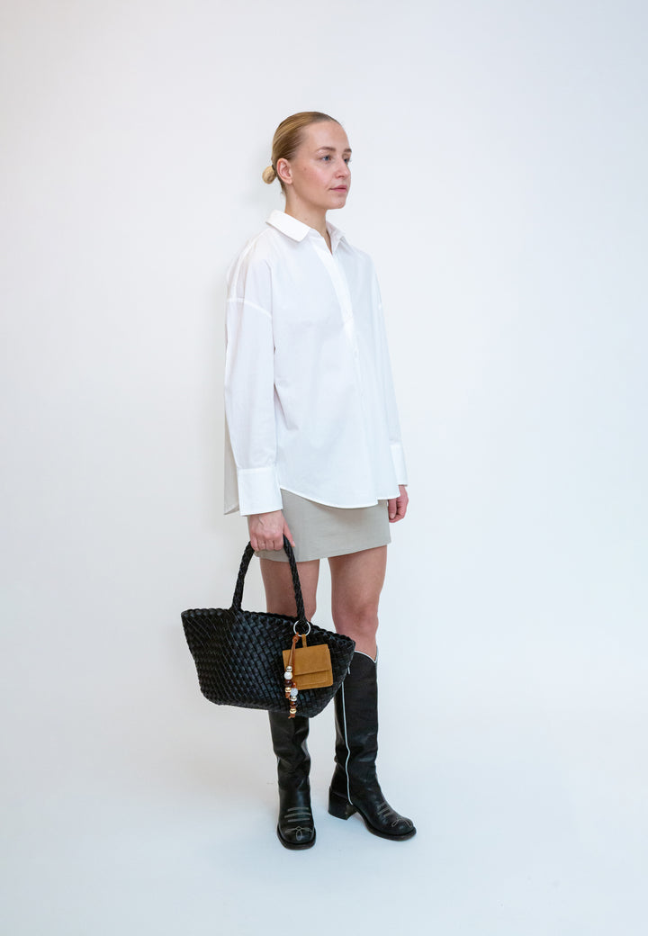 HVISK BEA BRAIDED SOFT STRUCTURE Tote Bag 009 Black