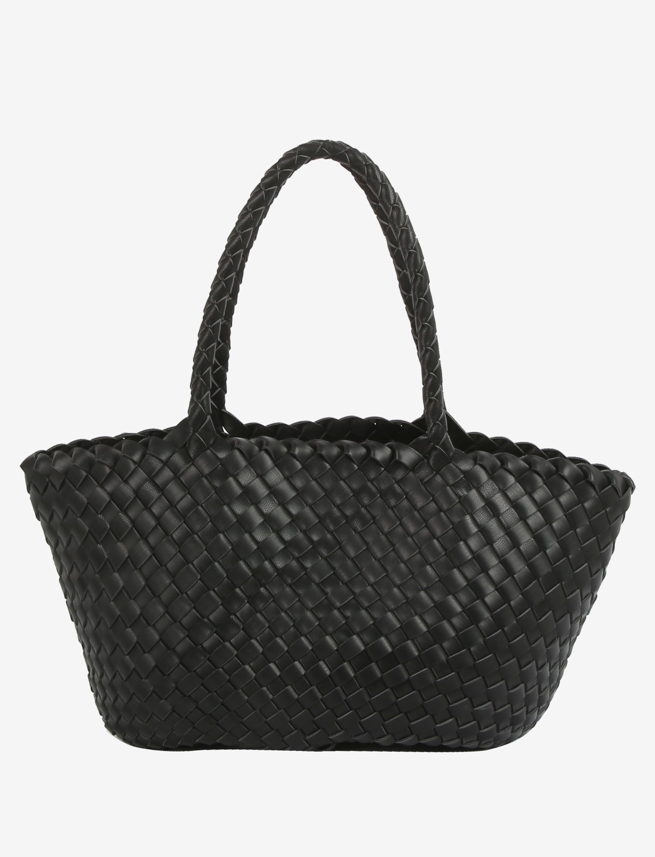 HVISK BEA BRAIDED SOFT STRUCTURE Tote Bag 009 Black