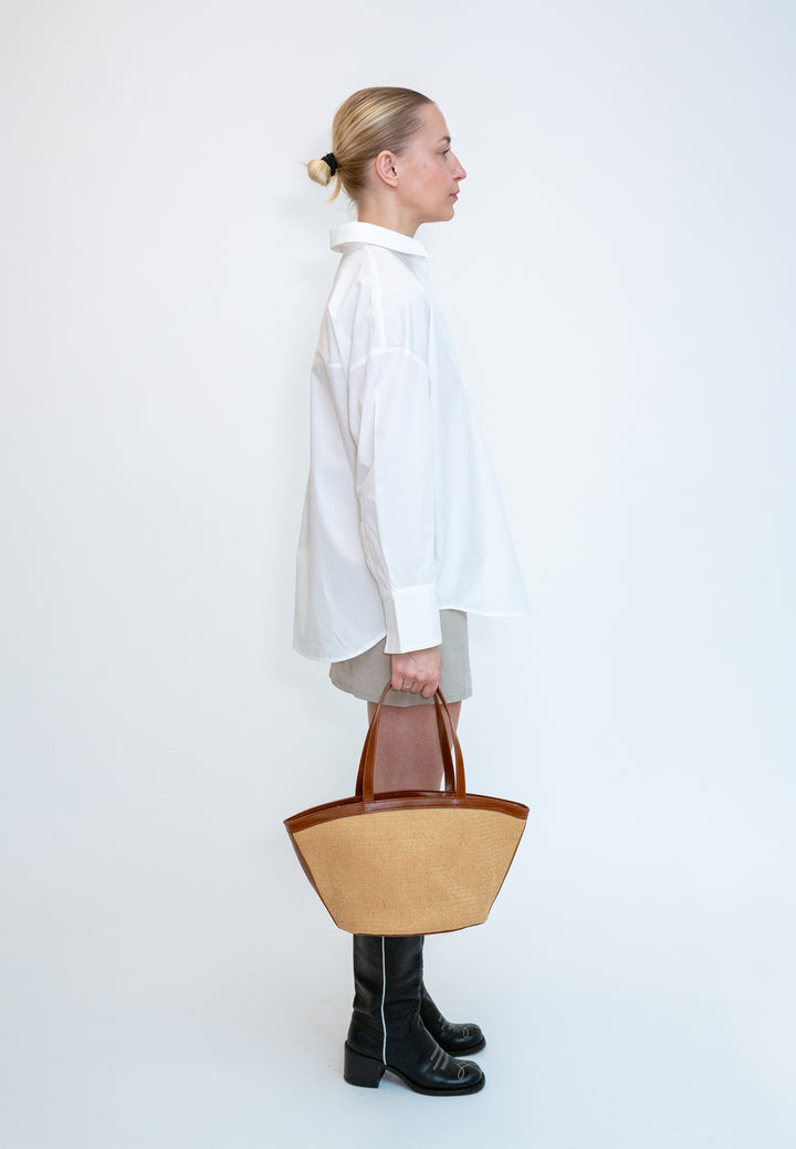 HVISK BEA RAFFIA STRUCTURE Tote Bag 500 Desert