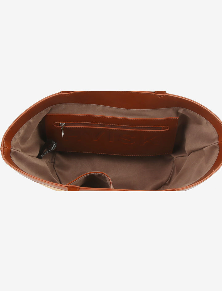 HVISK BEA RAFFIA STRUCTURE Tote Bag 500 Desert