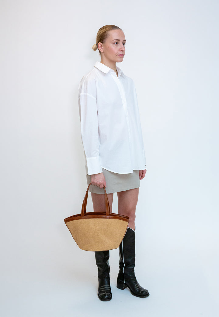 HVISK BEA RAFFIA STRUCTURE Tote Bag 500 Desert