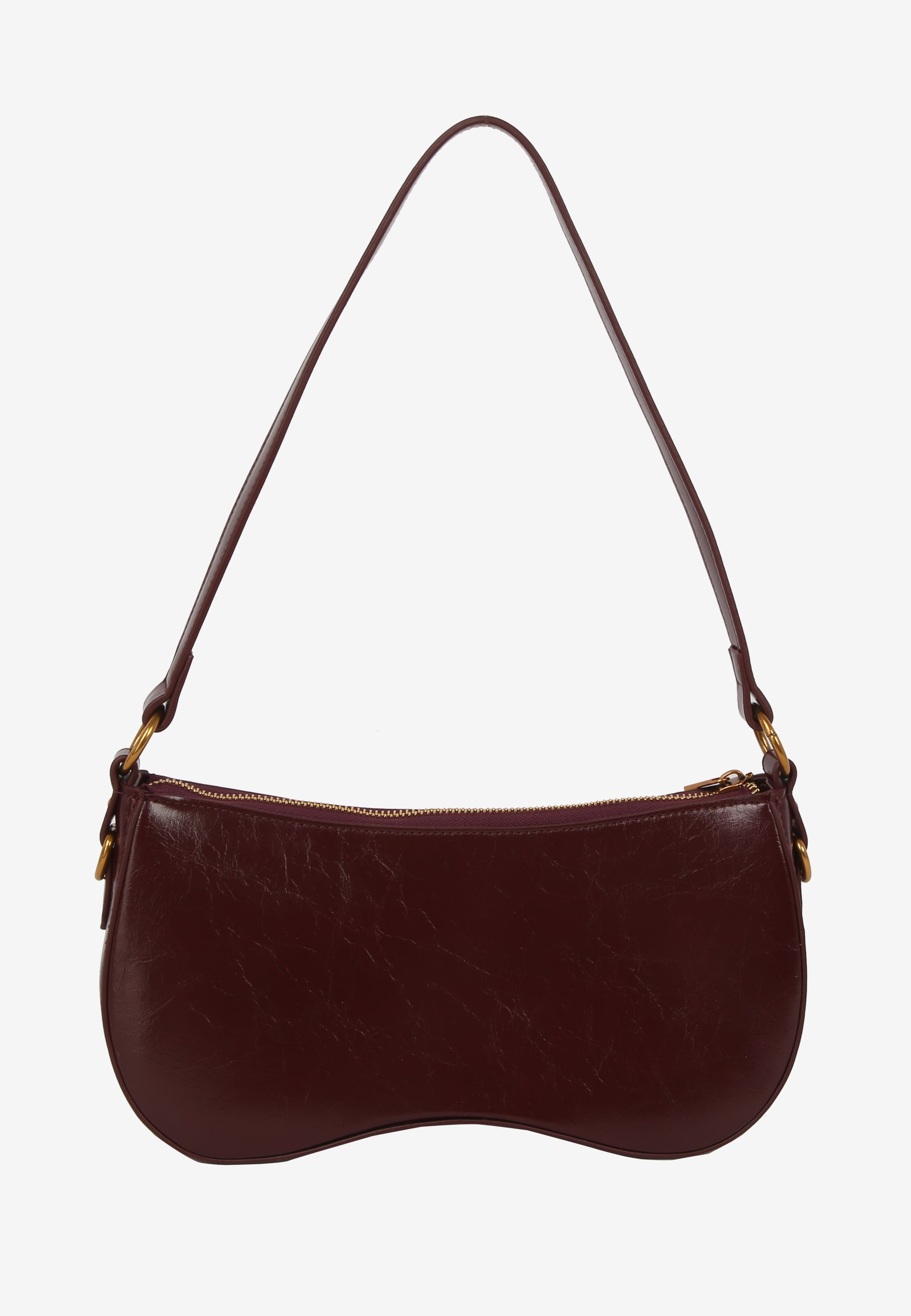 HVISK Basal Raw Shoulder Bag 508 Deep Burgundy