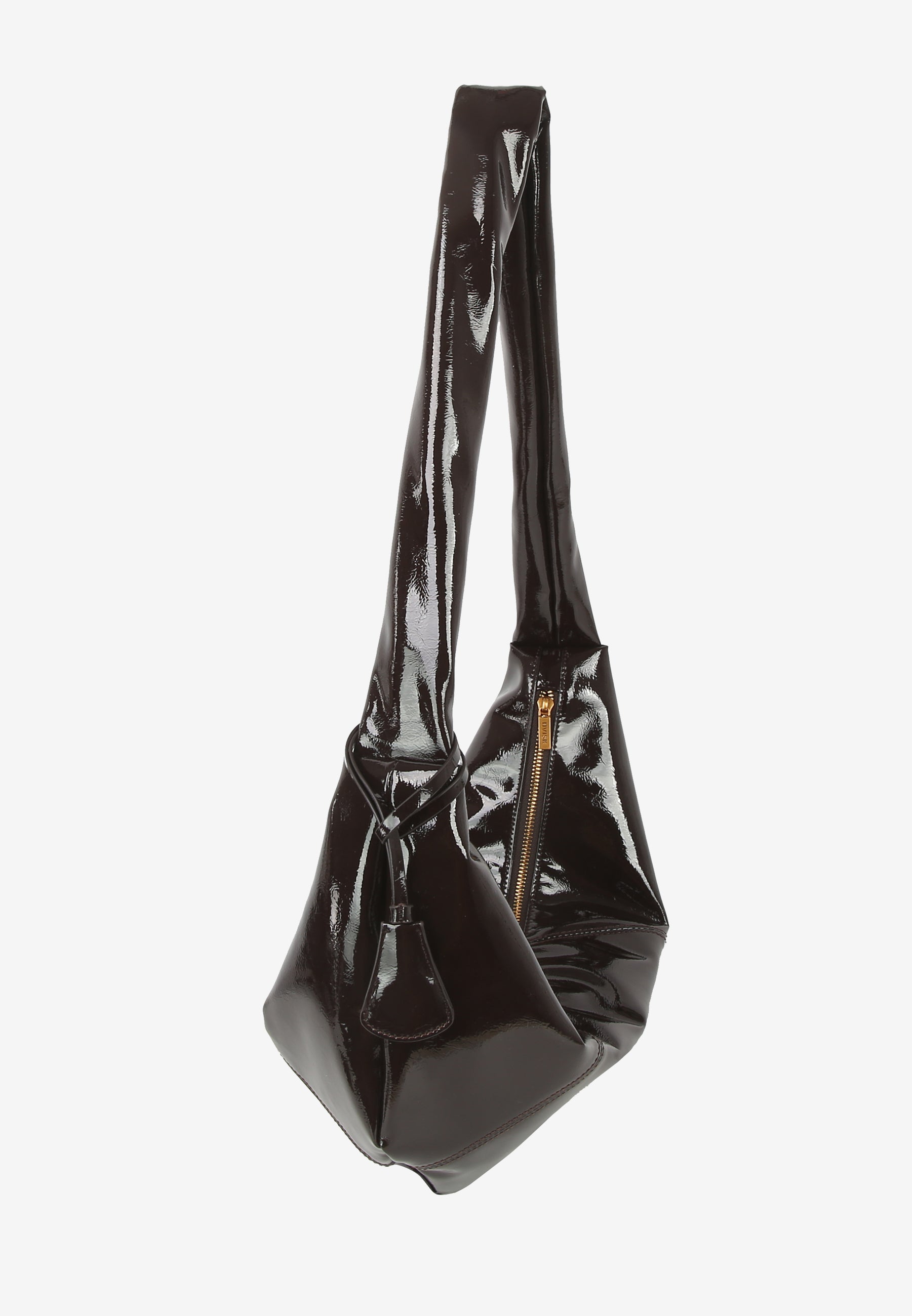 HVISK Bianca Glossy Crossbody 507 Umber Brown