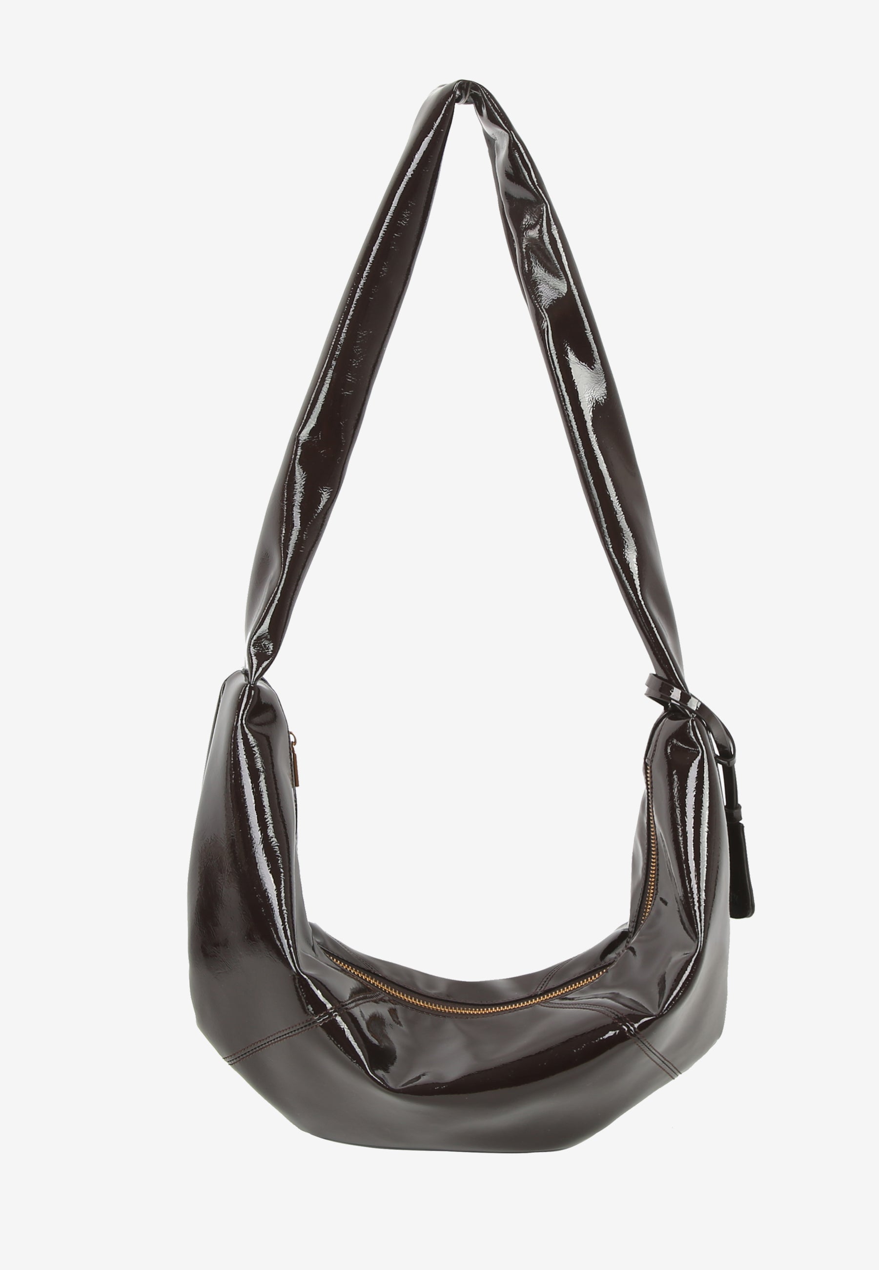 HVISK Bianca Glossy Crossbody 507 Umber Brown
