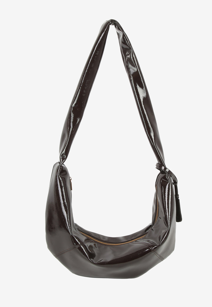 HVISK Bianca Glossy Crossbody 507 Umber Brown