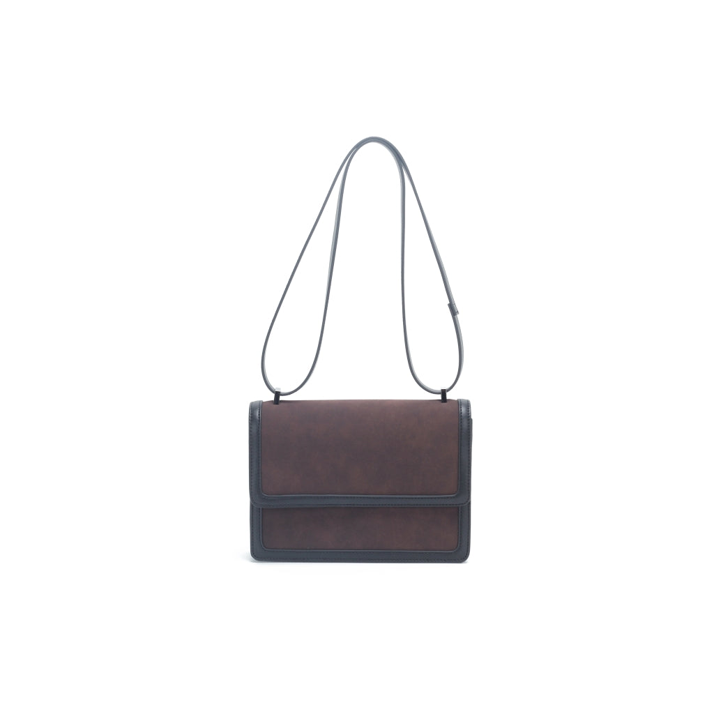 HVISK CALLIE BRUSH STRUCTURE MIX Crossbody 514 Umber Brown / Black
