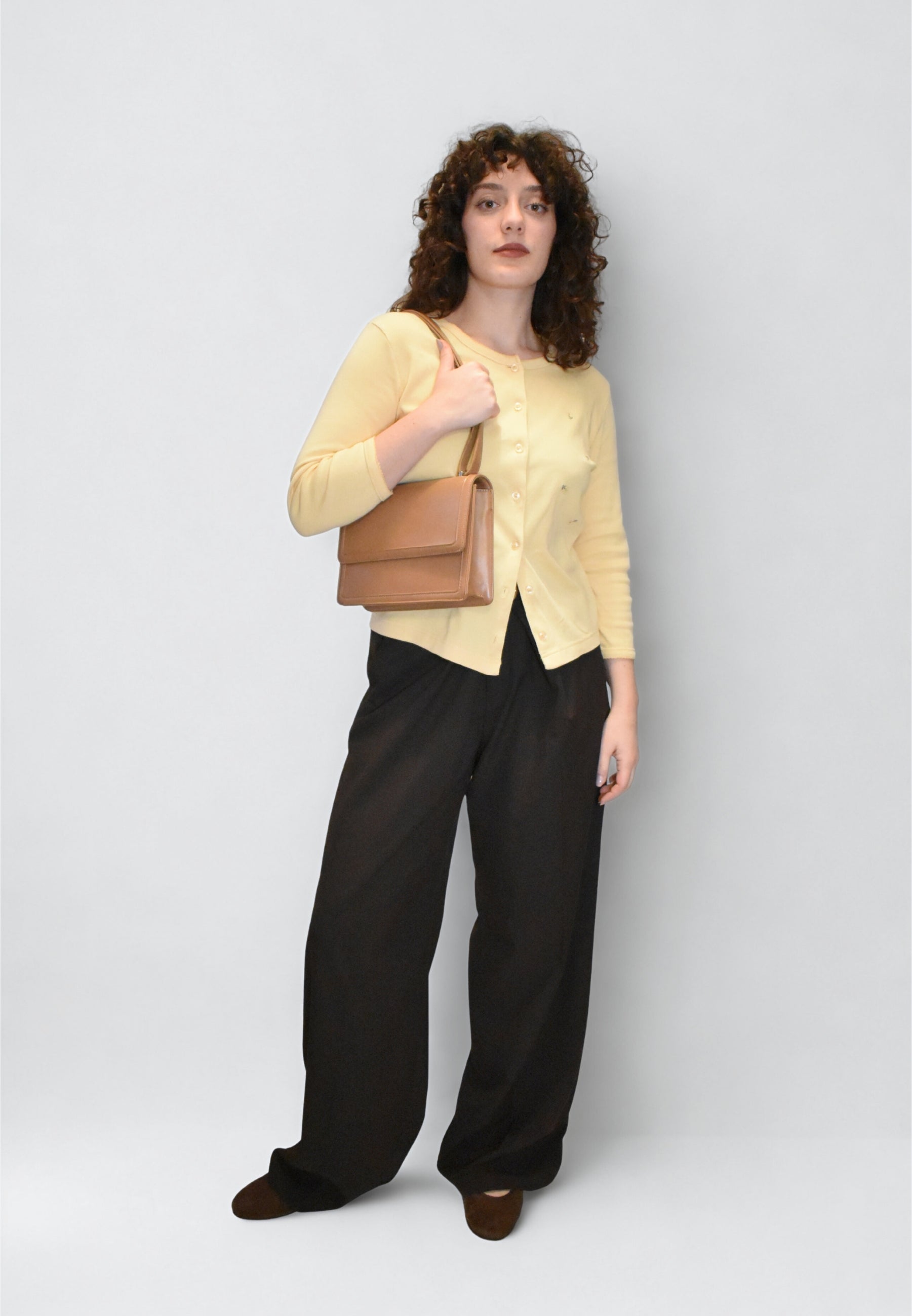 HVISK CALLIE GLOSSY STRUCTURE Crossbody 495 Mocha