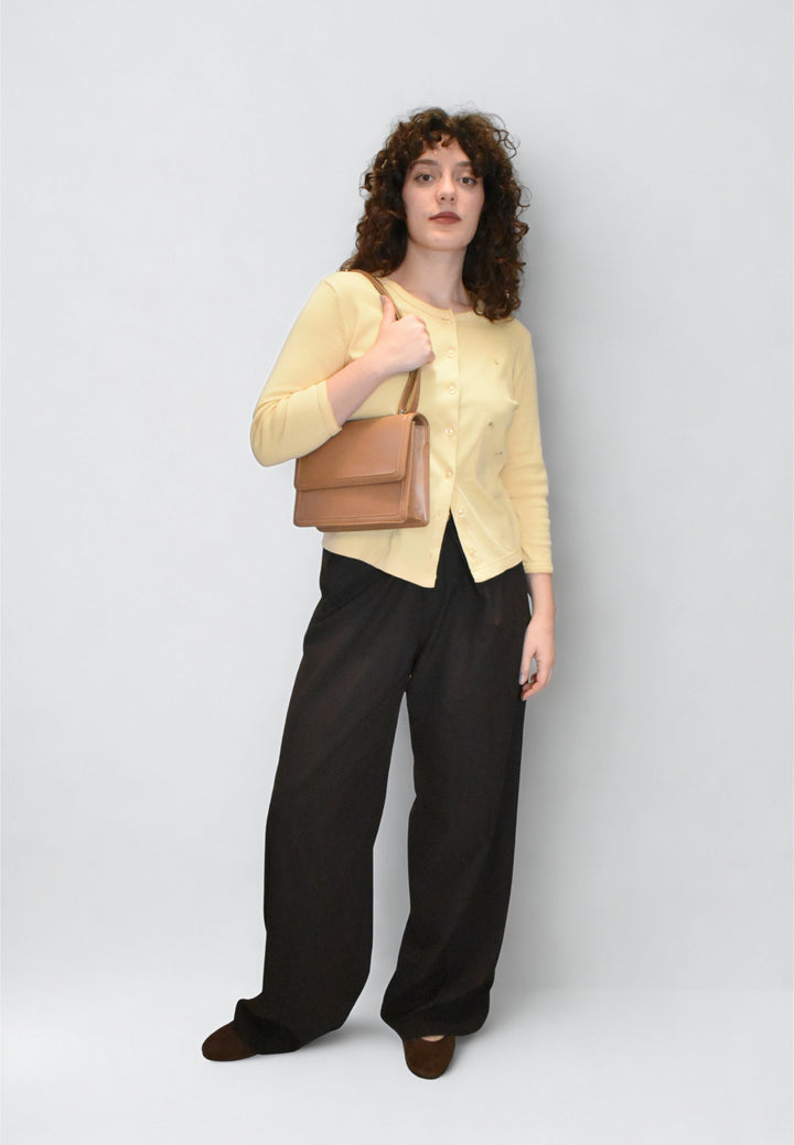 HVISK CALLIE GLOSSY STRUCTURE Crossbody 495 Mocha