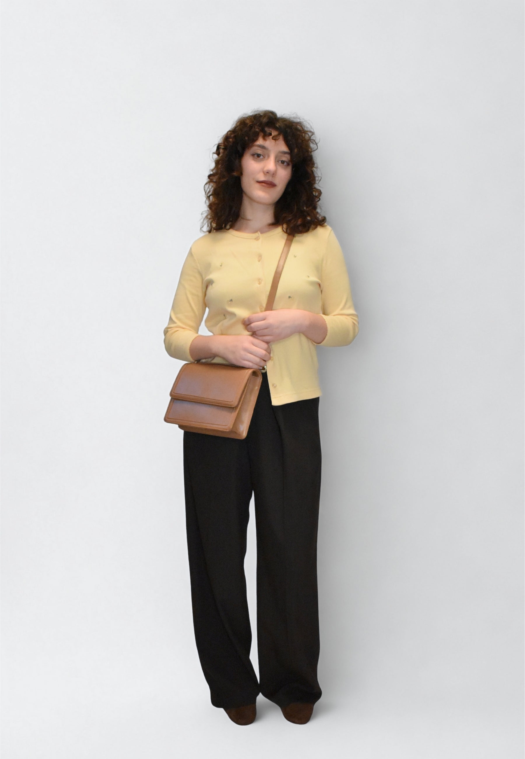 HVISK CALLIE GLOSSY STRUCTURE Crossbody 495 Mocha