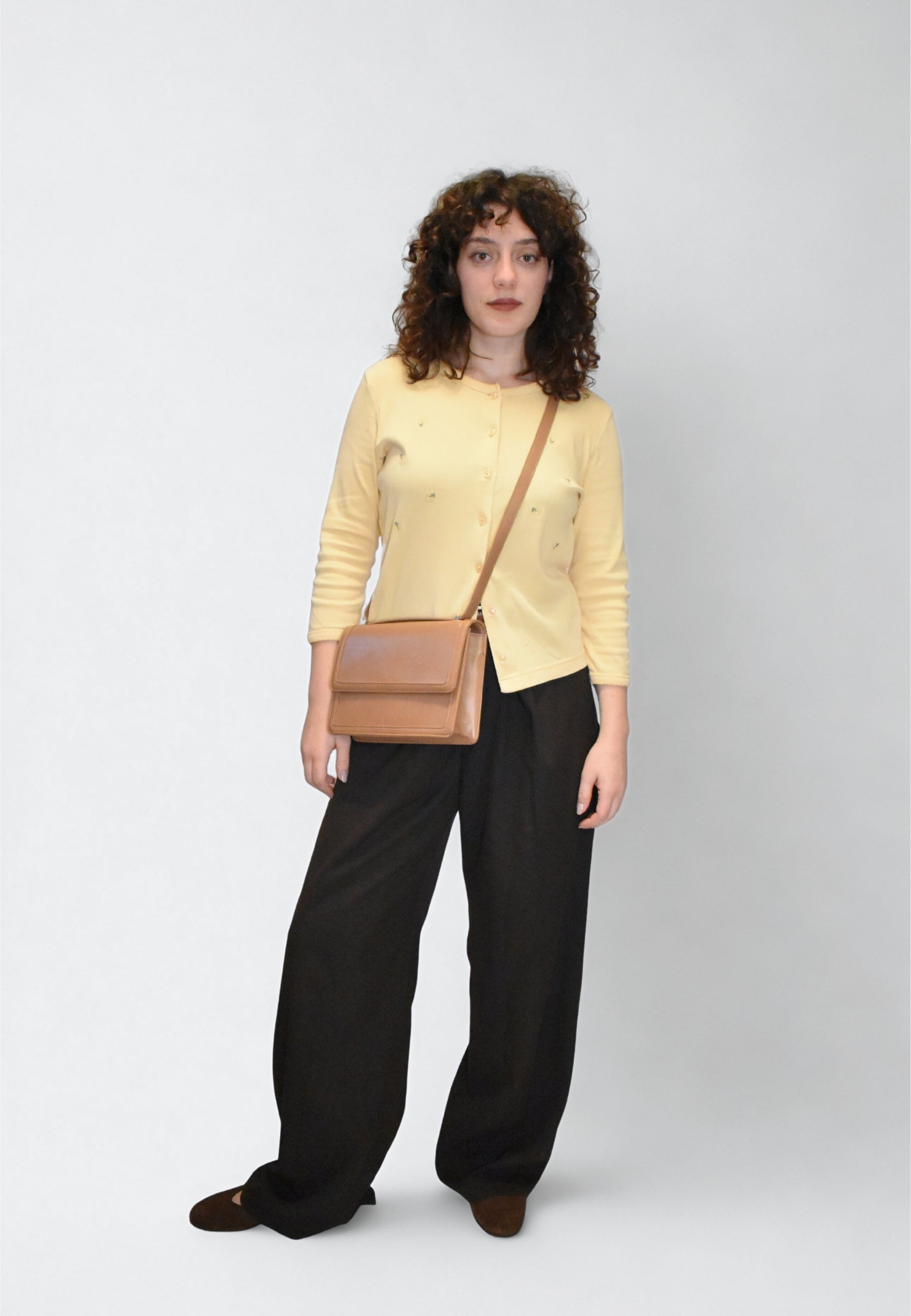HVISK CALLIE GLOSSY STRUCTURE Crossbody 495 Mocha