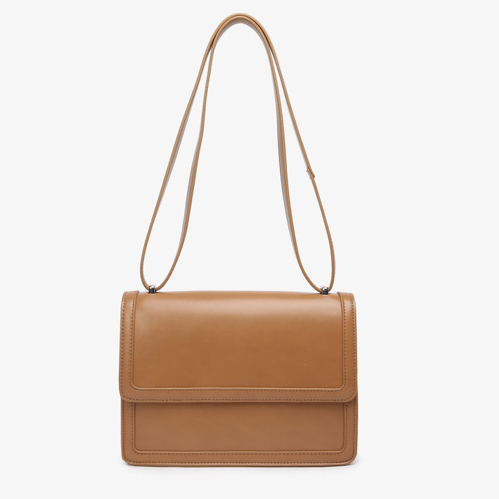 HVISK CALLIE GLOSSY STRUCTURE Crossbody 495 Mocha