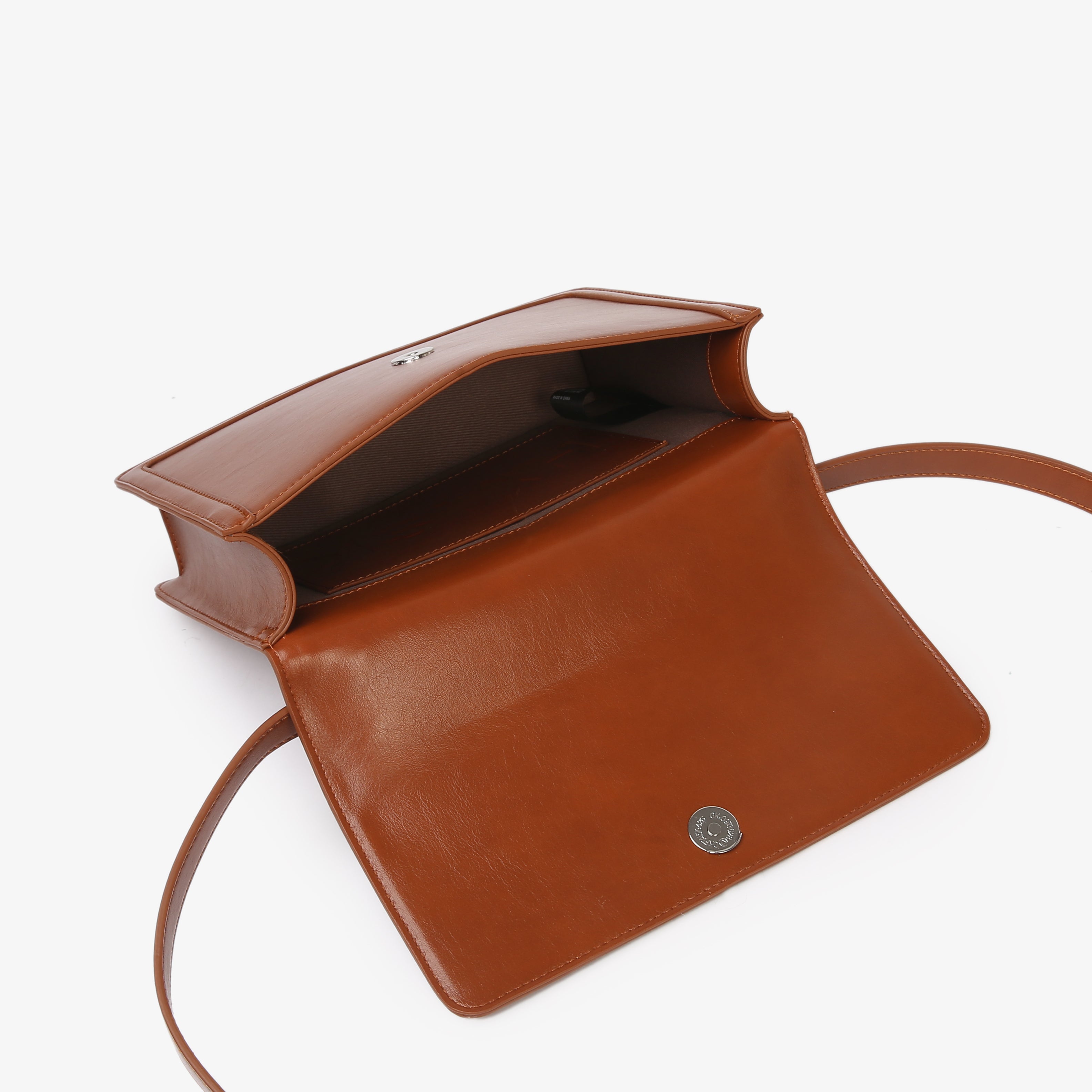 HVISK CALLIE GLOSSY STRUCTURE Crossbody 499 Brown Amber