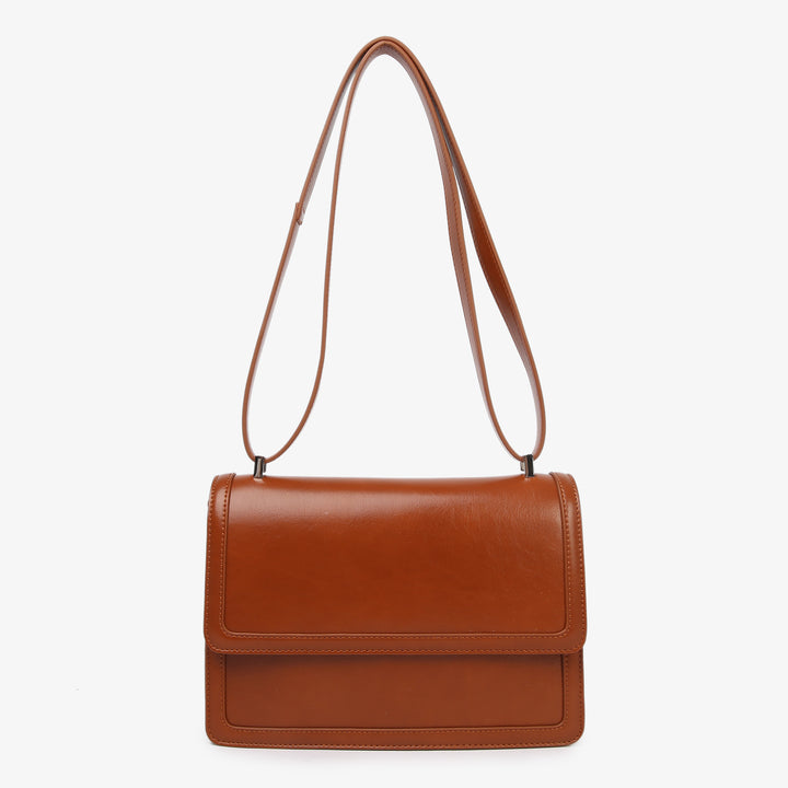 HVISK CALLIE GLOSSY STRUCTURE Crossbody 499 Brown Amber
