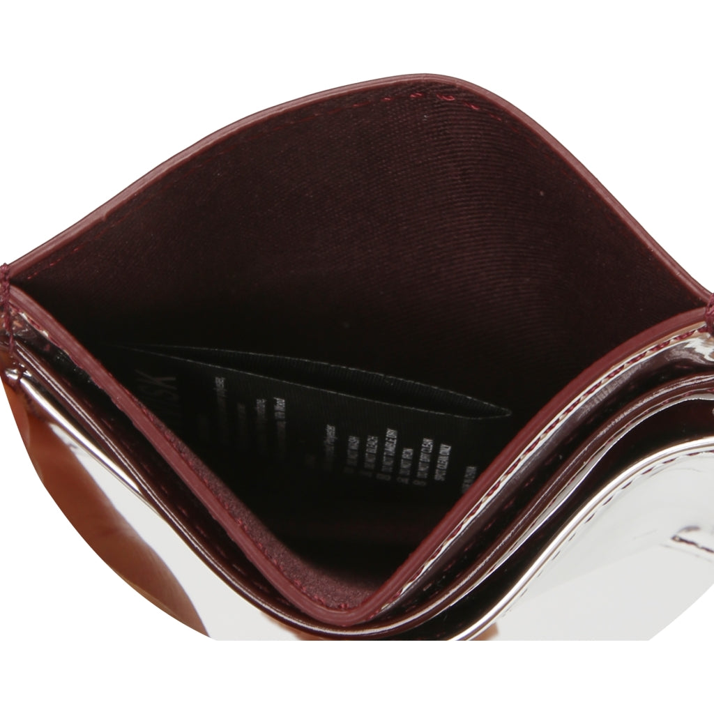 HVISK CARDHOLDER MIRROR GLOSS Wallet 511 Silver Maroon