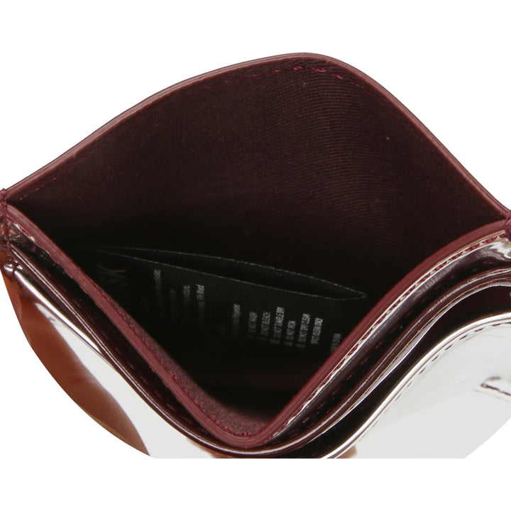 HVISK CARDHOLDER MIRROR GLOSS Wallet 511 Silver Maroon