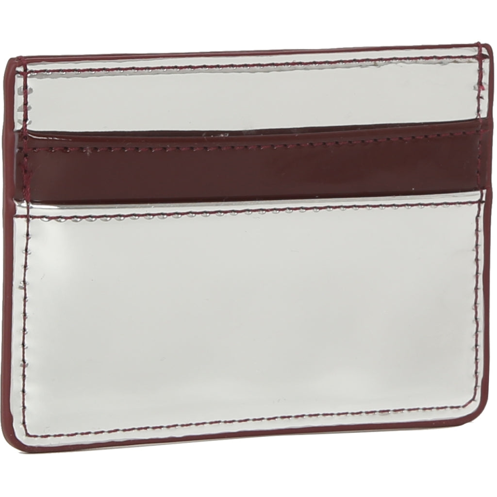 HVISK CARDHOLDER MIRROR GLOSS Wallet 511 Silver Maroon