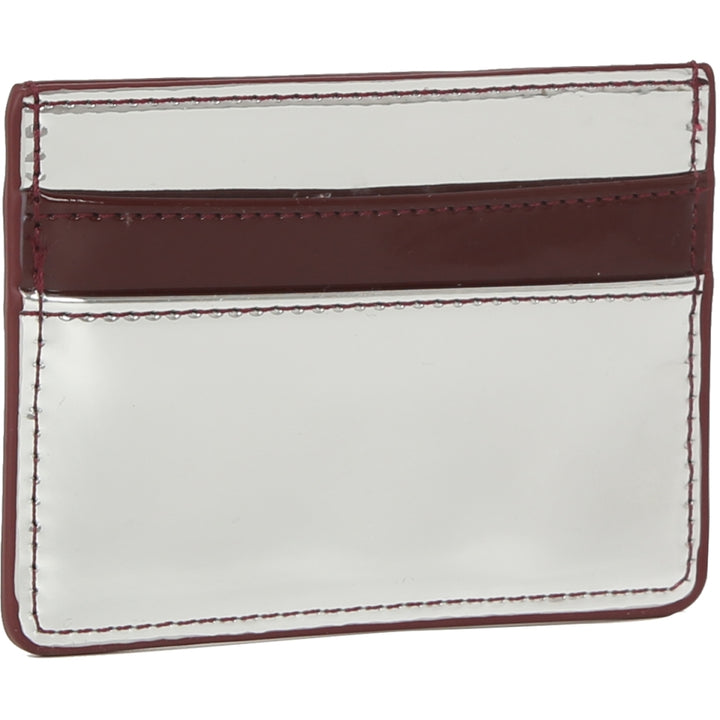 HVISK CARDHOLDER MIRROR GLOSS Wallet 511 Silver Maroon