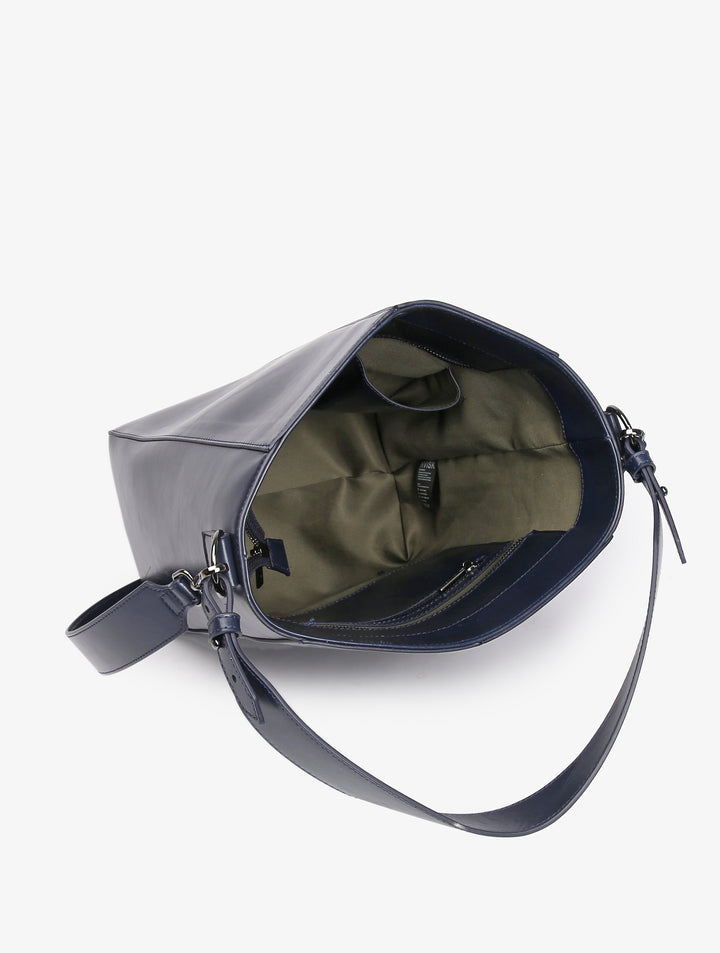 HVISK CASSET GLOSSY STRUCTURE Tote Bag 480 Eclipse Blue