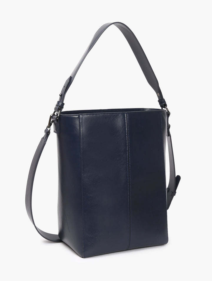 HVISK CASSET GLOSSY STRUCTURE Tote Bag 480 Eclipse Blue