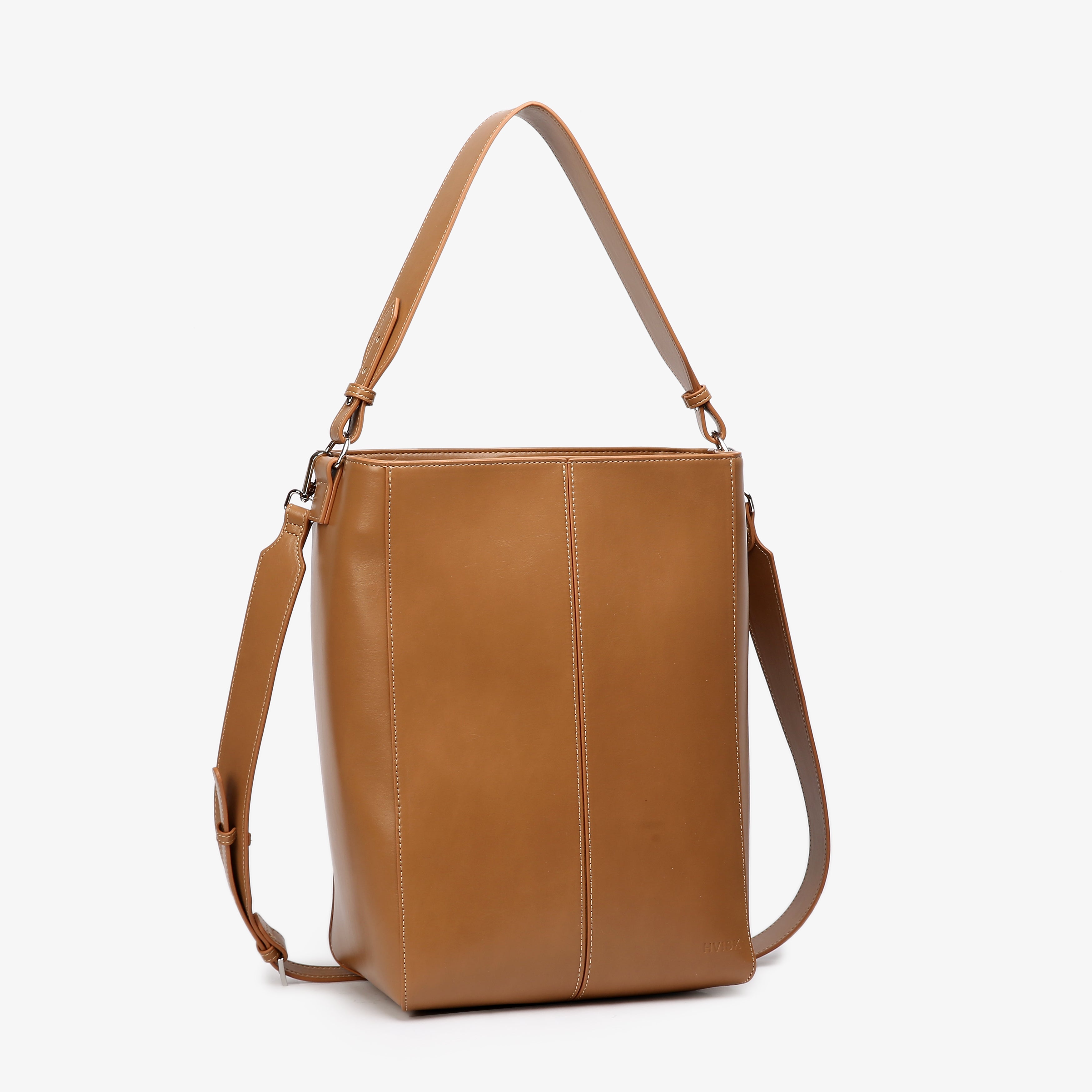 HVISK CASSET GLOSSY STRUCTURE Tote Bag 495 Mocha