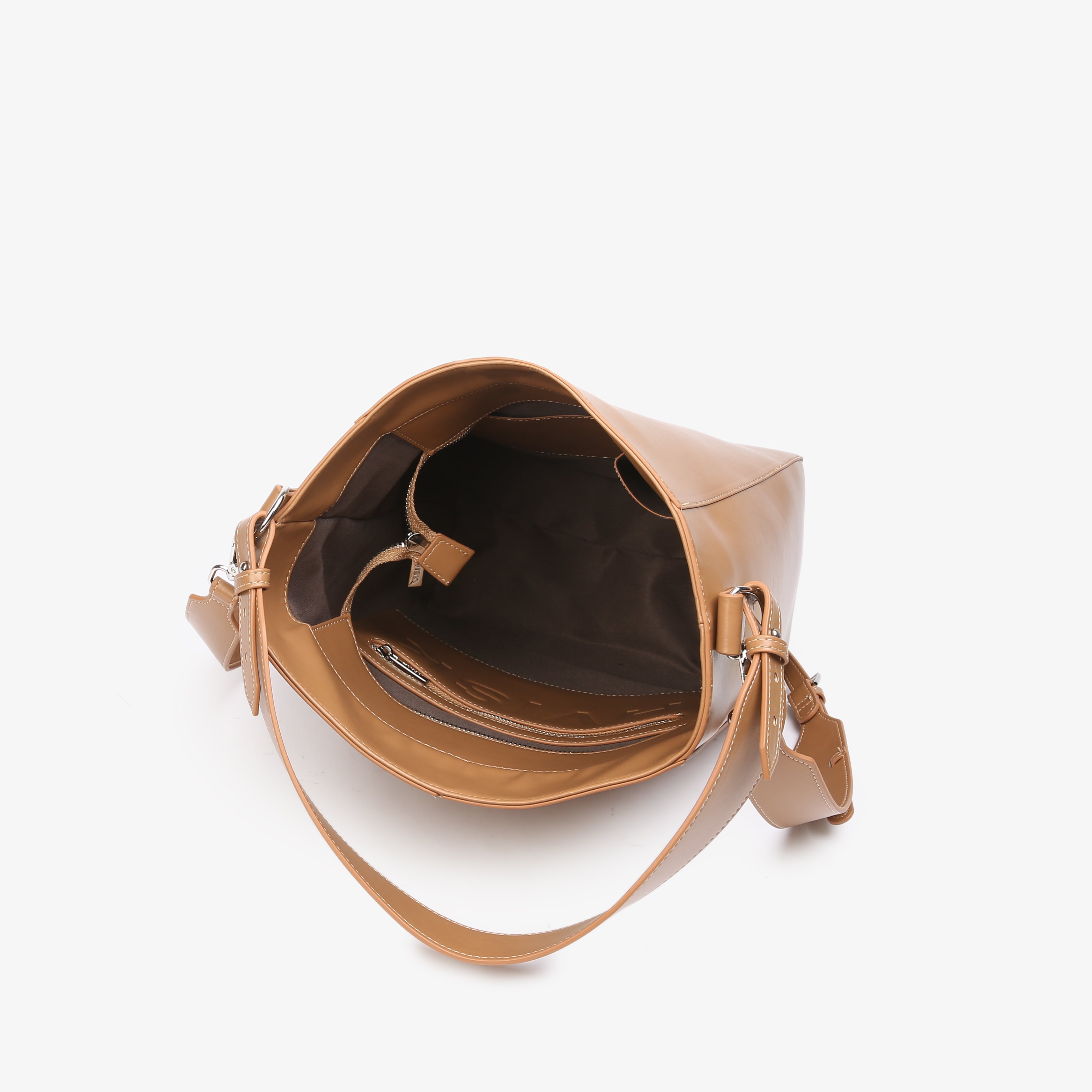 HVISK CASSET GLOSSY STRUCTURE Tote Bag 495 Mocha