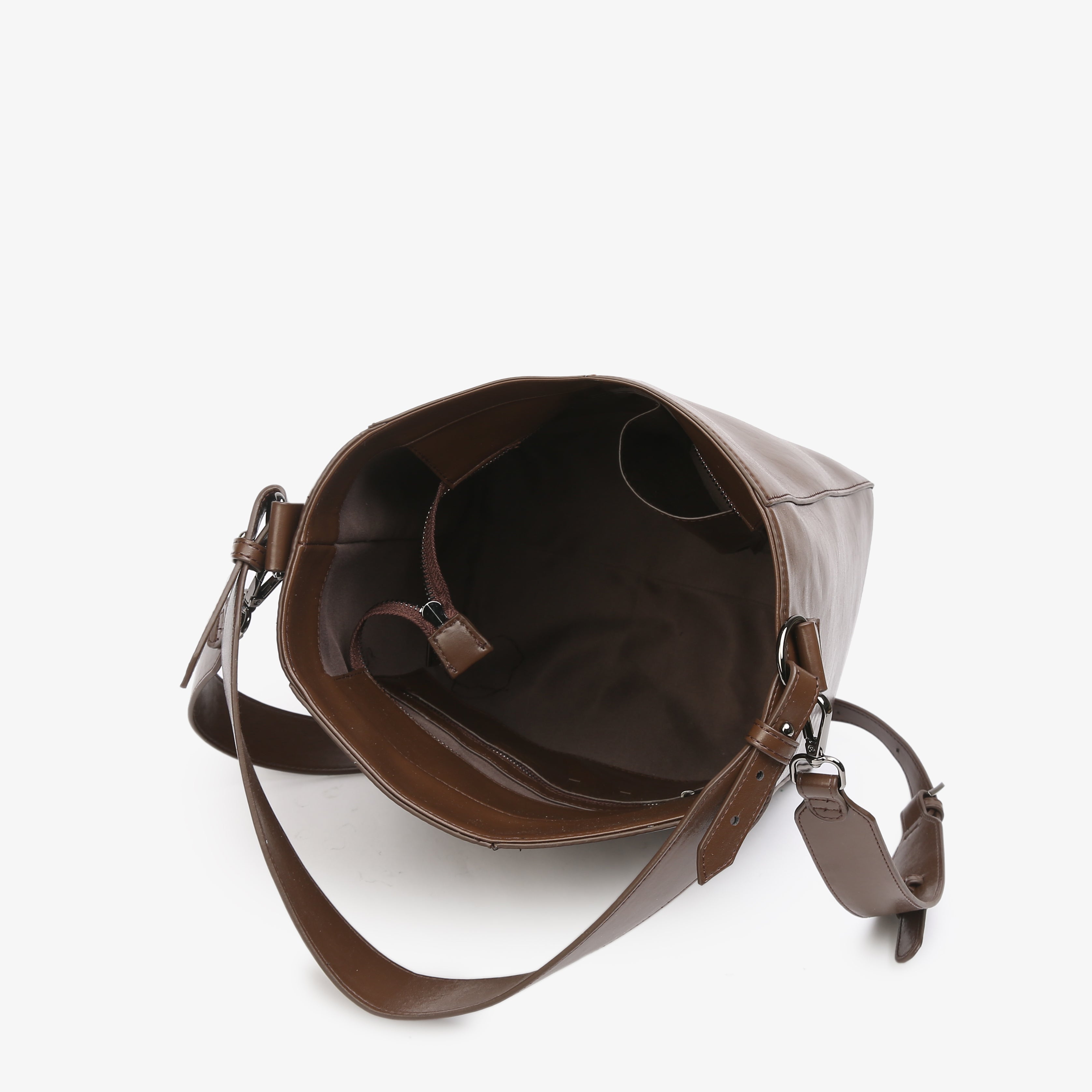 HVISK CASSET GLOSSY STRUCTURE Tote Bag 496 Cocoa