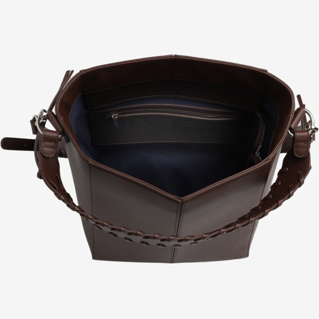HVISK CASSET SAFFIANO Shopper 115 Dark Brown