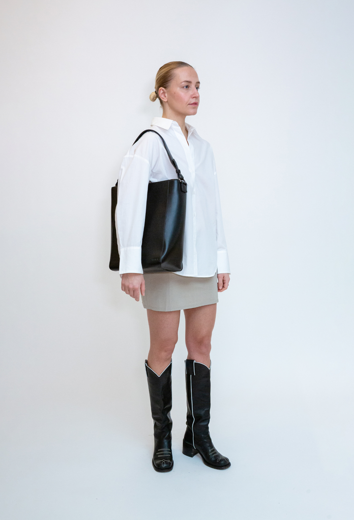 HVISK CASSET SOFT STRUCTURE Tote Bag 009 Black