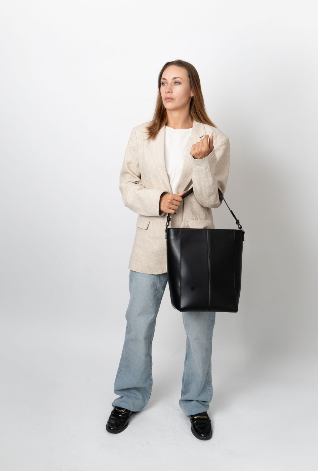 HVISK CASSET SOFT STRUCTURE Tote Bag 009 Black