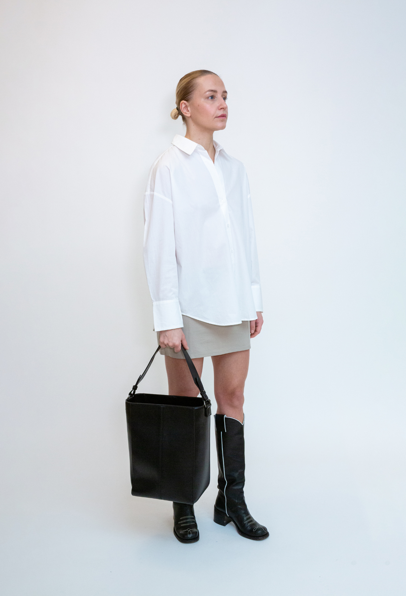 HVISK CASSET SOFT STRUCTURE Tote Bag 009 Black