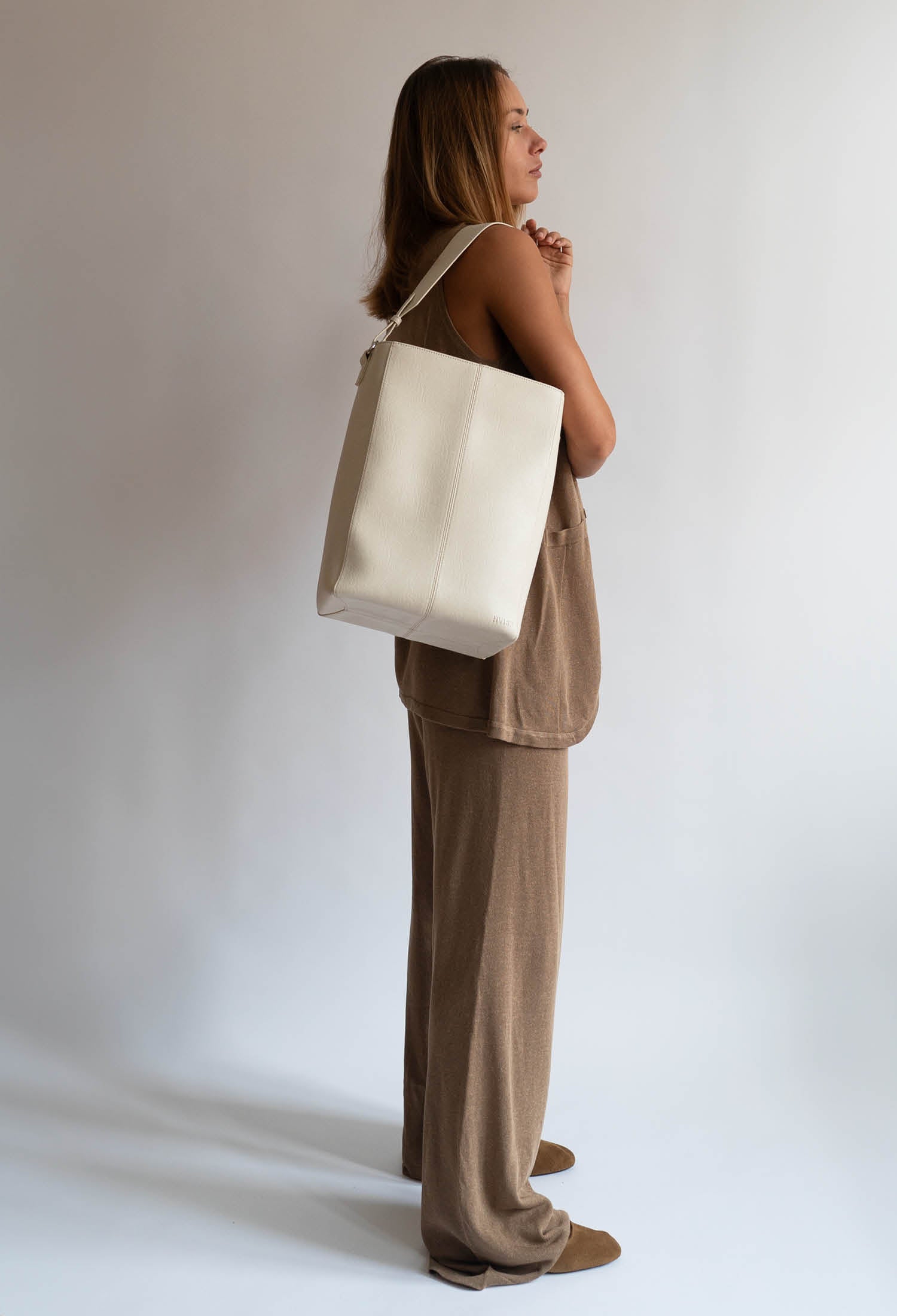 HVISK CASSET SOFT STRUCTURE Tote Bag 464 White Sand