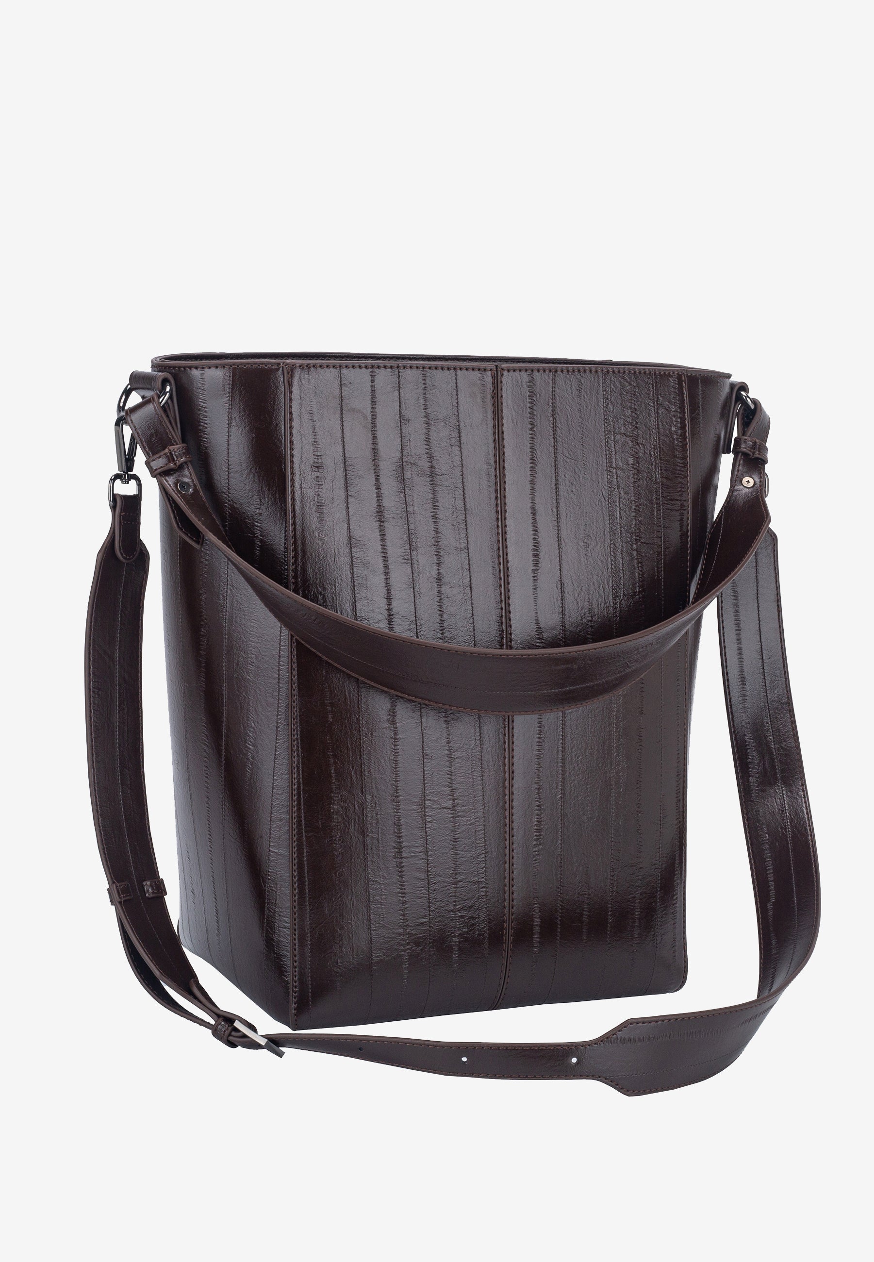 HVISK CASSET STROKE STRUCTURE Tote Bag 485 Espresso