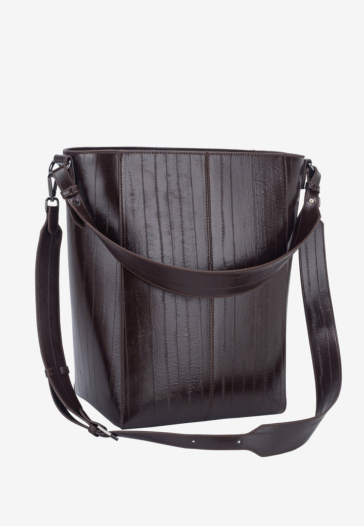 HVISK CASSET STROKE STRUCTURE Tote Bag 485 Espresso