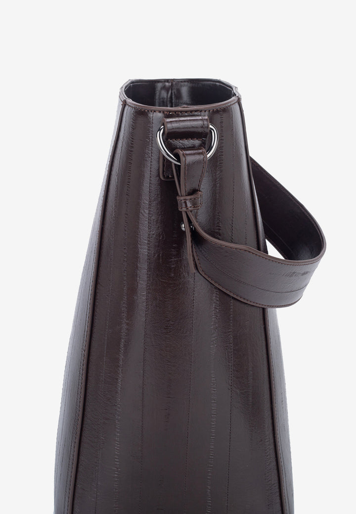 HVISK CASSET STROKE STRUCTURE Tote Bag 485 Espresso