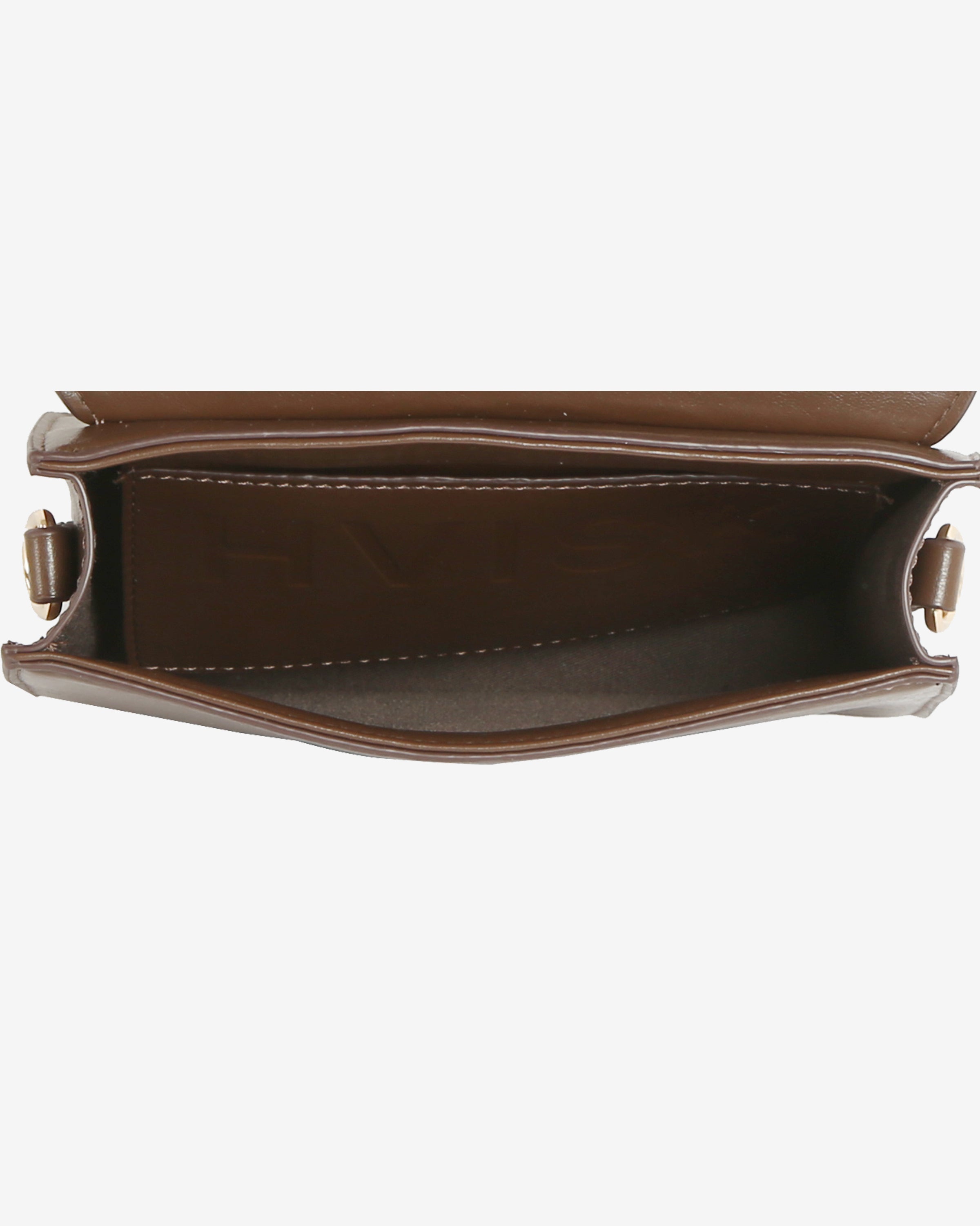 HVISK CAYMAN GLOSSY STRUCTURE HARDWARE Crossbody 496 Cocoa
