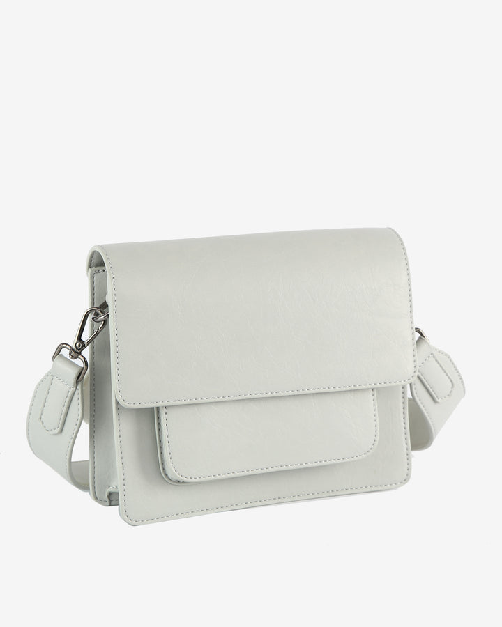 HVISK CAYMAN POCKET GLOSSY STRUCTURE Crossbody 477 Grey Aura