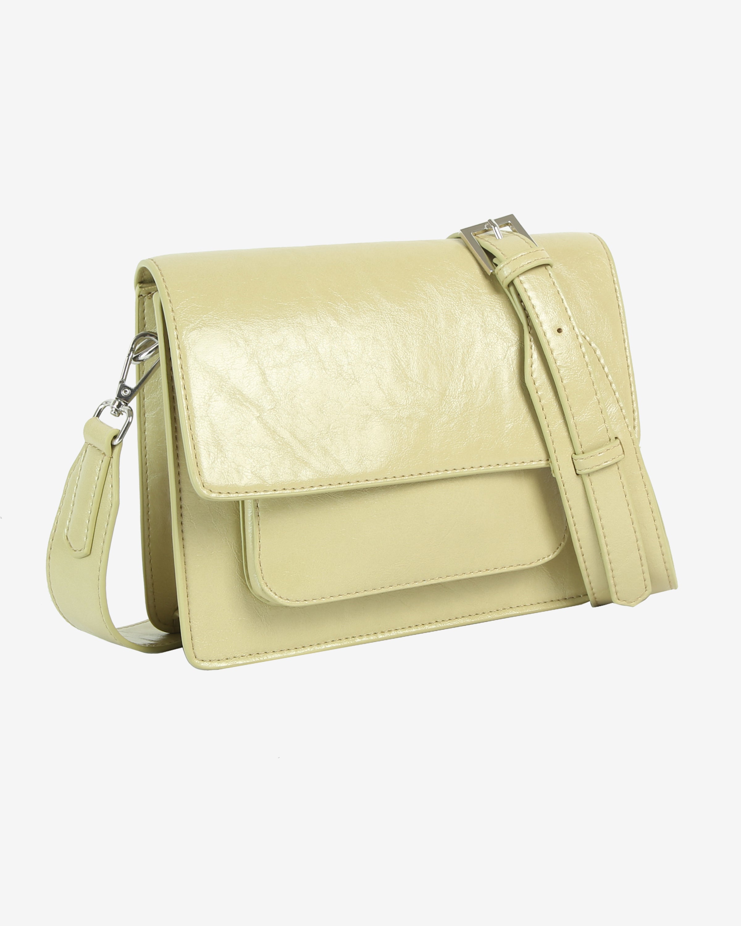 HVISK CAYMAN POCKET GLOSSY STRUCTURE Crossbody 492 Matcha Green