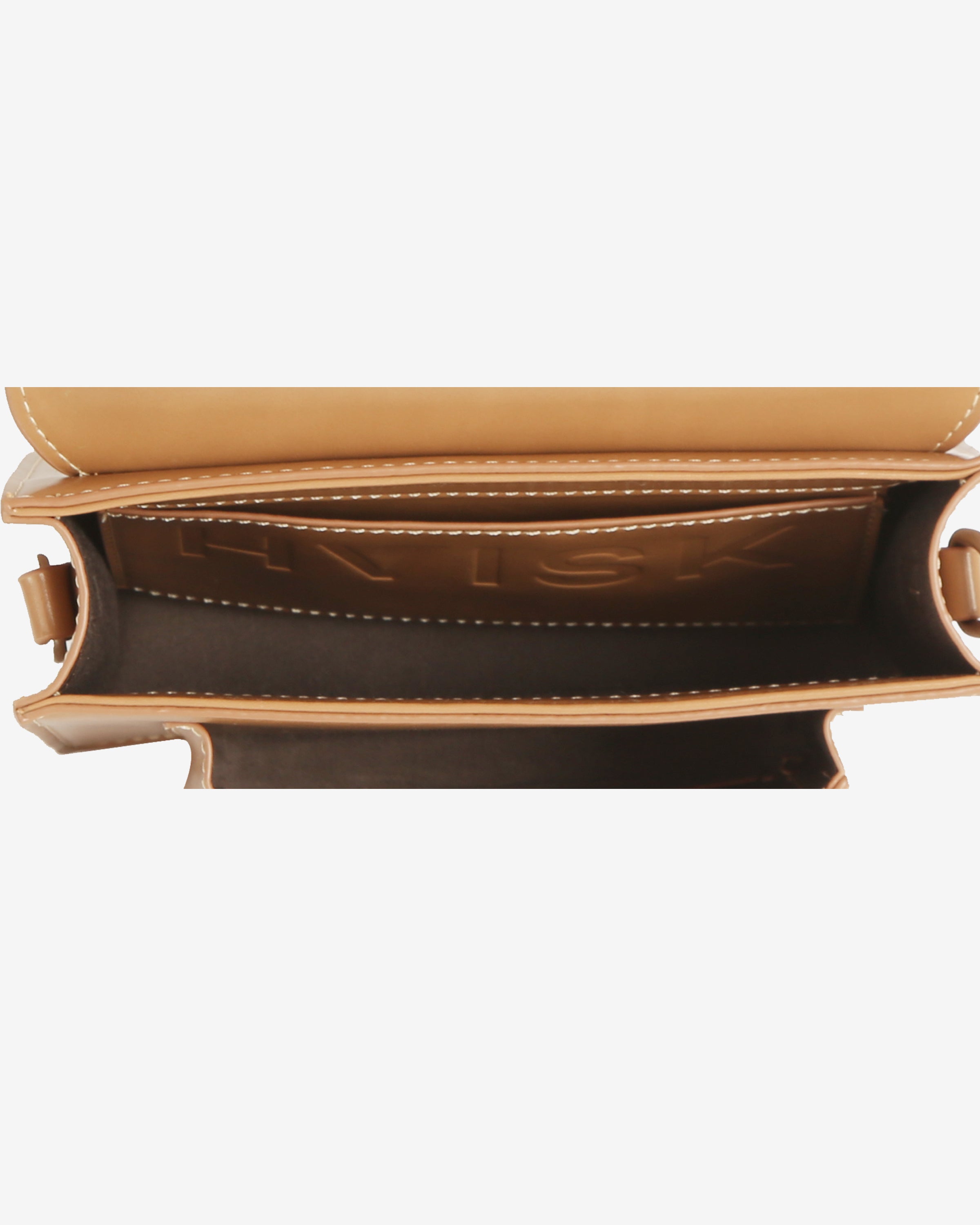 HVISK CAYMAN POCKET GLOSSY STRUCTURE Crossbody 495 Mocha