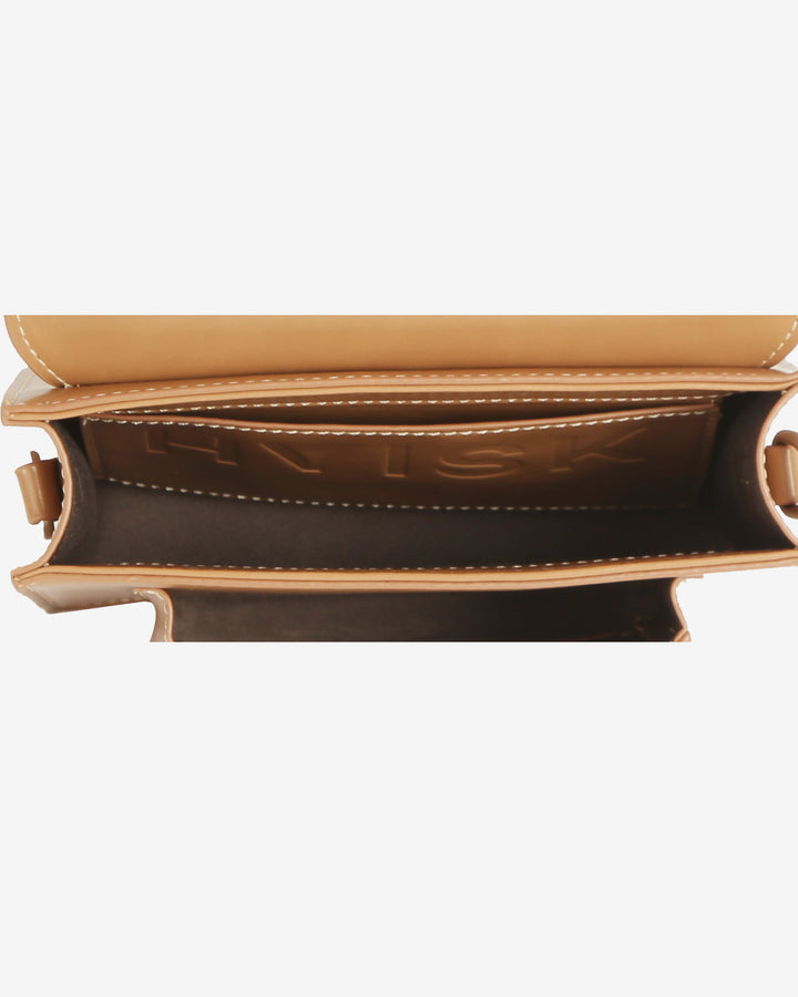 HVISK CAYMAN POCKET GLOSSY STRUCTURE Crossbody 495 Mocha