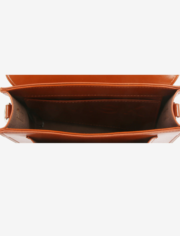 HVISK CAYMAN POCKET GLOSSY STRUCTURE Crossbody 499 Brown Amber