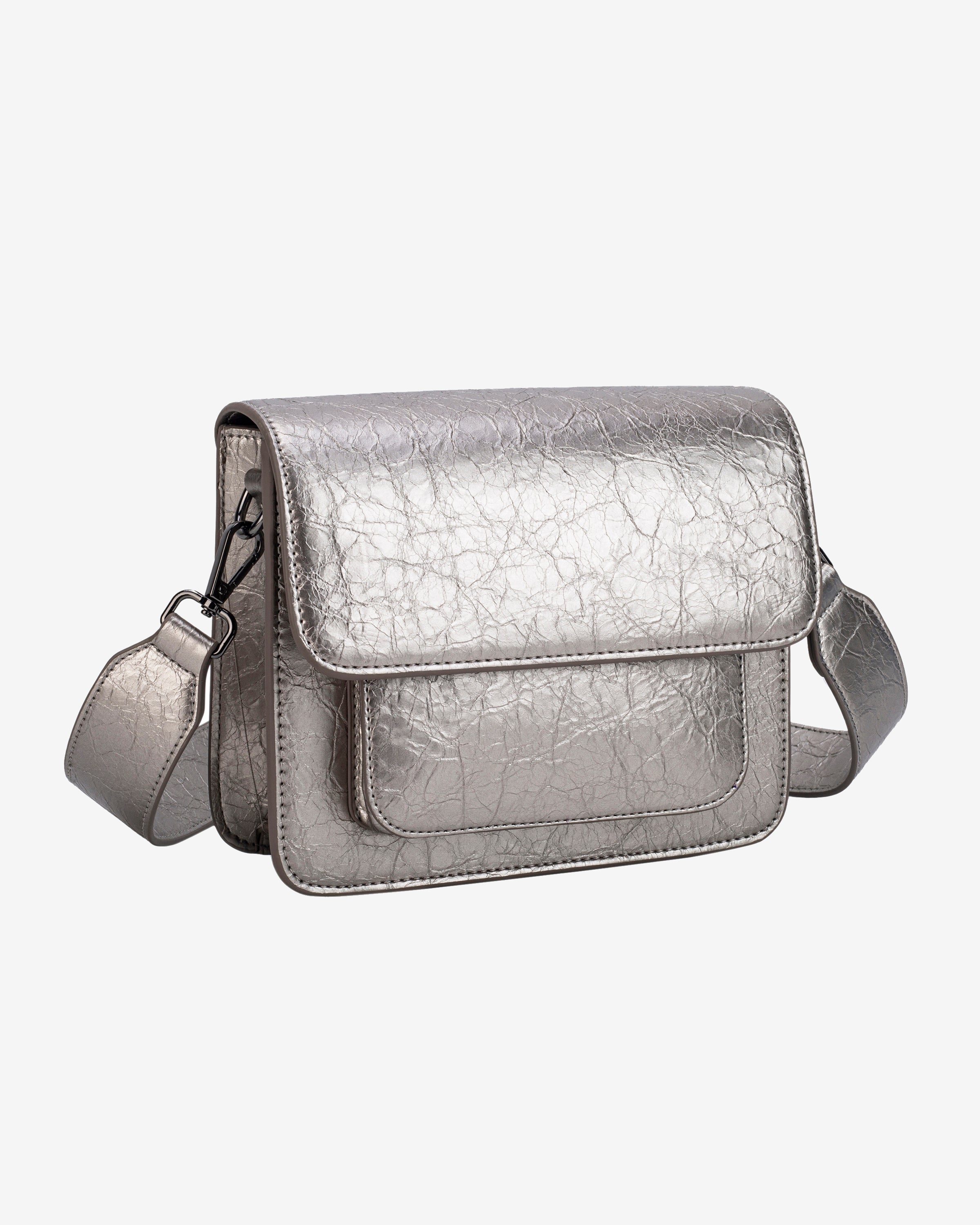 HVISK CAYMAN POCKET SHINY STRUCTURE Crossbody 454 Metallic Grey