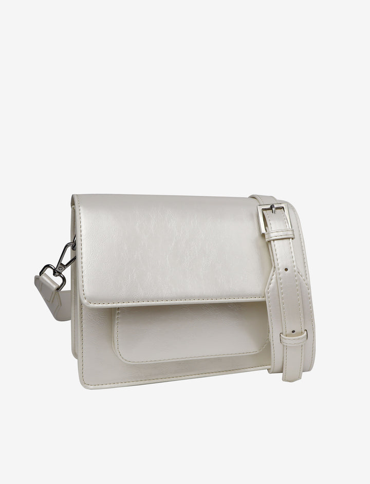 HVISK CAYMAN POCKET SHINY STRUCTURE Crossbody 491 Pearl