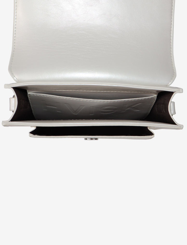HVISK CAYMAN POCKET SHINY STRUCTURE Crossbody 491 Pearl