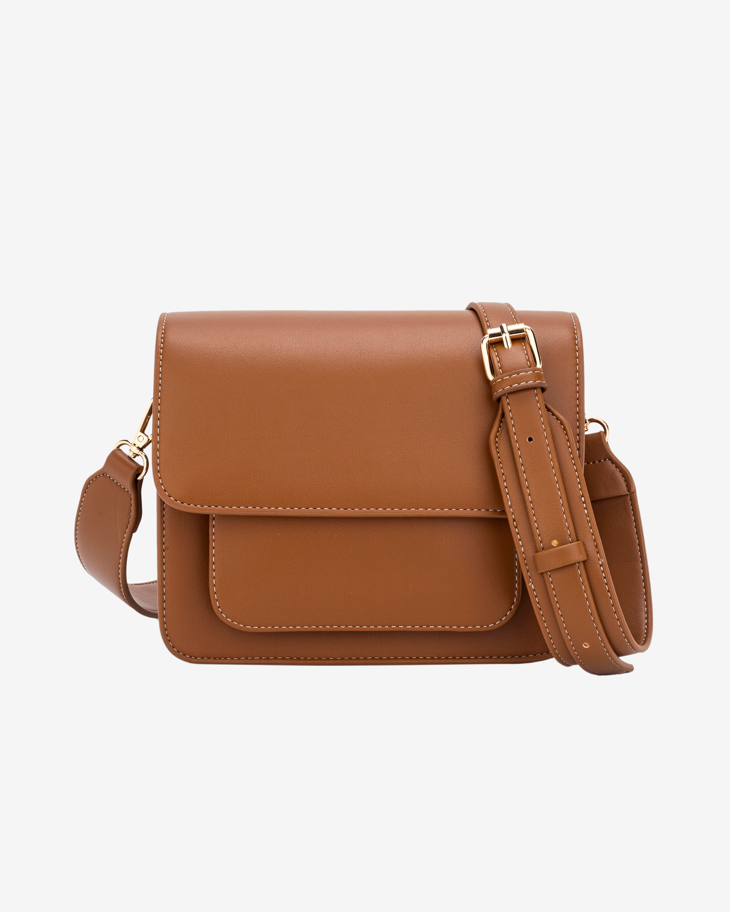 HVISK CAYMAN POCKET SOFT STRUCTURE Crossbody 460 Brown Caramel