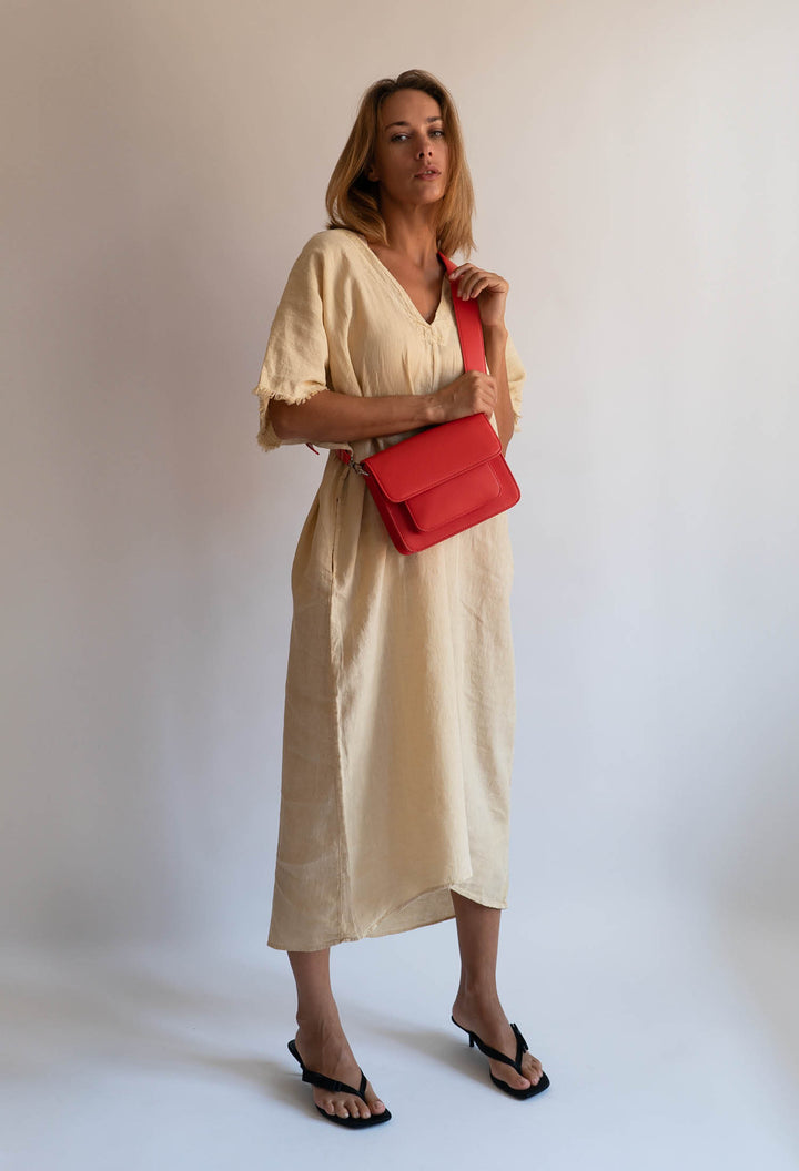 HVISK CAYMAN POCKET SOFT STRUCTURE Crossbody 465 Red Coral