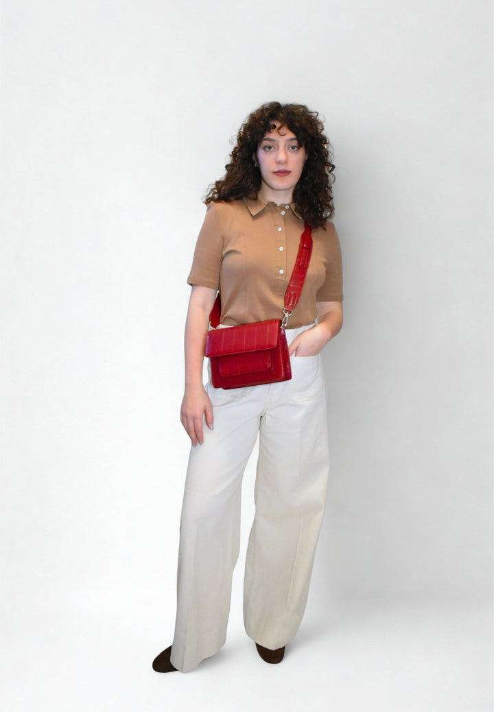 HVISK CAYMAN POCKET STROKE STRUCTURE Crossbody 494 Scarlet Red