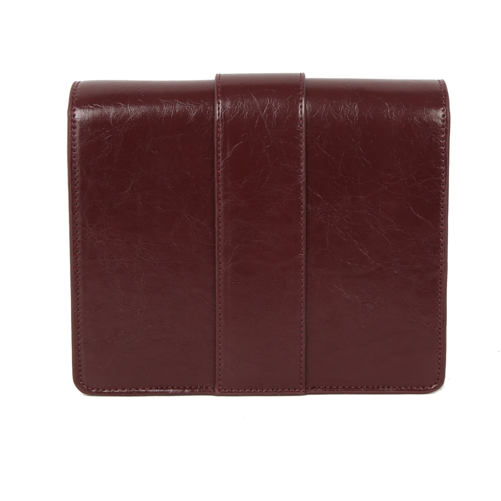 HVISK CAYMAN RAW STRUCTURE PADLOCK Crossbody 508 Deep Burgundy