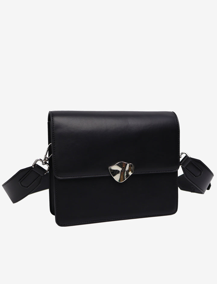 HVISK CAYMAN SOFT STRUCTURE HARDWARE Crossbody 009 Black