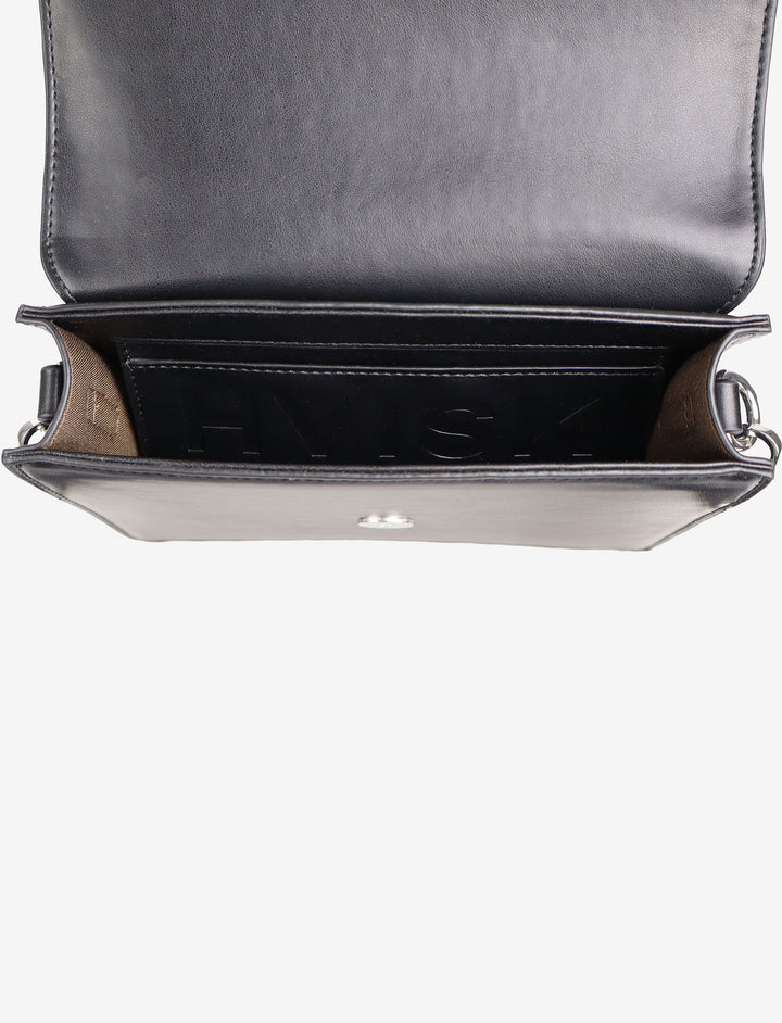 HVISK CAYMAN SOFT STRUCTURE HARDWARE Crossbody 009 Black