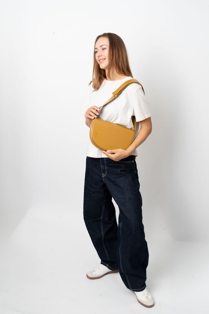 HVISK CLIFF GLOSSY STRUCTURE Crossbody 478 Amber Haze